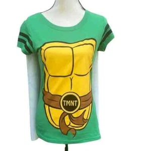 Nickelodeon Ninja Turtle TMNT Junior Shirt size L Green Cape Short Sleeve - Picture 1 of 6