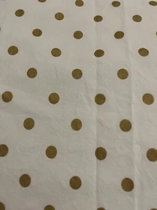 Pottery Barn flaches Laken ZWILLING gepunktet gold creme Baumwolle Emily & Meritt VINTAGE - Bild 1 von 8