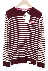 SCOTCH & SODA Ams Couture Men Sweatshirt S Purple Red Cotton Wool Striped - Picture 1 of 6