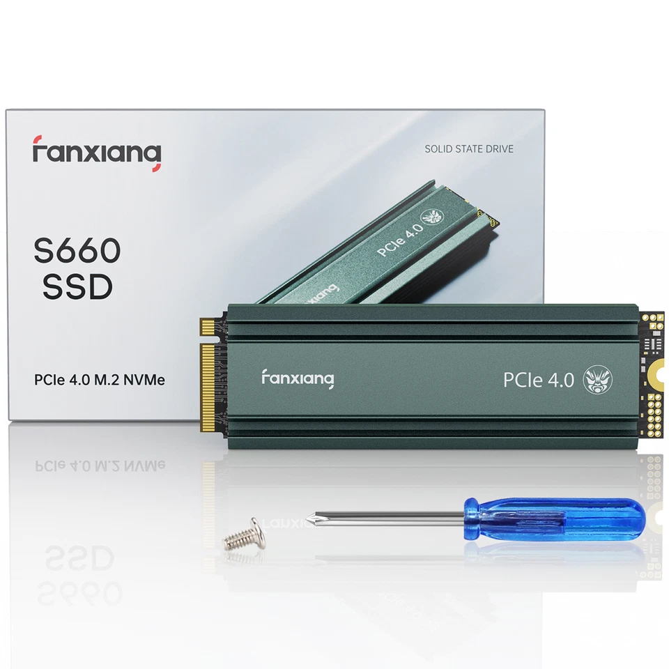 Fanxiang M.2 SSD 1TB 2TB NVMe Heatsink Gen 4x4 Interne Festplatte TLC 5000MBs