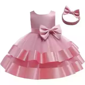 Girl Princess Dresses Baby Clothing Girl Birthday Party Newborn Lace Vest Dress - Picture 1 of 40