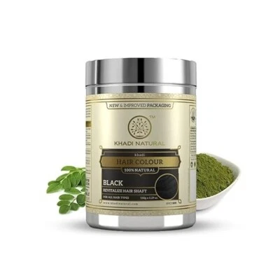 Henna negra ayurvédica natural Khadi | Color de cabello a base de hierbas 150 g envío gratuito Foto 1 de 4