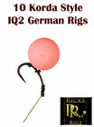 10 x Korda Style IQ2 German Rigs - Anti Tangle - Invisible Camo Green - Carp Rig