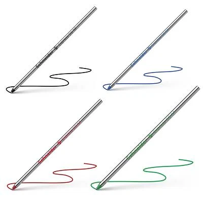 4 x Schneider Express 56 Kugelschreiberminen M je 1 x schwarz blau rot und grün