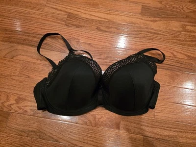 Sujetador Adore Me negro con aros y encaje 38DD Foto 1 de 4