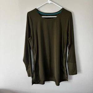 REI Co-op Screeline Cascade Long-Sleeve T-Shirt Womens L Olive Green - Picture 1 of 8