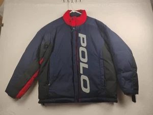 Vtg 90s Polo Sport Ralph Lauren Ski Puffer Mens Large Navy Blue Jacket *READ* - Picture 1 of 19