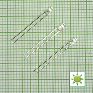 10 X Blink Led im Grün farbe( 3mm, klar, Blinklicht, flash)+ Widerstand -E135kf - Bild 1 von 3