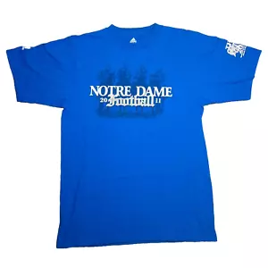 Adidas Notre Dame 2011 Fußball T-Shirt Blau Herren Größe M Kurzarm - Bild 1 von 10
