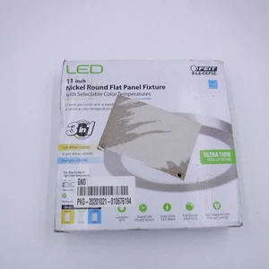 Feit Electric 11" Nickel Round Flat Panel Fixture - Picture 1 of 3