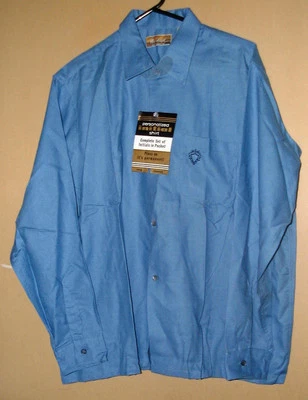 N.O.S. años 50 CAMISA PENNLEIGH VINTAGE 100% LINO RAYÓN - 16-16-1/12-L!  Foto 1 de 4