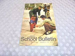 Vintage National Geographic School Bulletin China 1972 Booklet - Imagen 1 de 4
