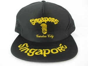 Singapore Garden City Mütze Snapback 80er schwarz gelb Mesh Trucker Vintage NEU - Bild 1 von 10