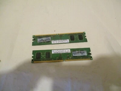 2x Samsung M378T2953EZ3-CE6 1GB PC2-5300U DDR2 RAM, PNY 64B0QJTHE-HS 2G DDR2 RAM - Image 1 of 4