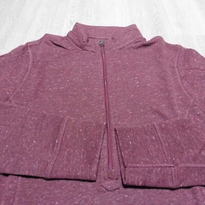 Pullover Kennedy Johnnie-O para mujer pequeño con cremallera en cuarto de golf granate manga larga Foto 1 de 4