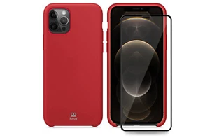 Ibroz Coque rouge + Verre trempé pour iPhone 12 Pro - Photo 1/4