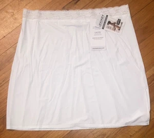 Women's Jockey Generation White Cling Free Stretch Lace Waist Half Slip XL New - Picture 1 of 6