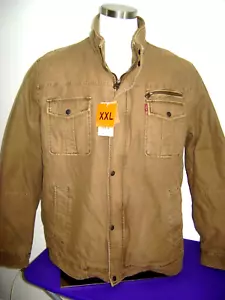 Levi's Military Field Jacket Men's XXL Khaki Canvas 4 pockets Red Tab Insulated - Picture 1 of 9