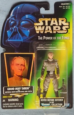 96 Star Wars casi nuevo Grand Moff Tarkin con rifle y pistola POTF2 69702 colección 3 W9 Foto 1 de 4