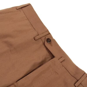 PT01 NWT Chinos / Casual Pants Size 50 34 US Solid Brown 100% Cotton - Picture 1 of 12