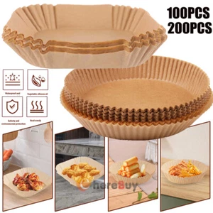 100/200PCS Air Fryer Disposable Paper Liner Non-stick Parchment Oil-proof Liners - Picture 1 of 20