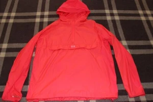 Under Armour Womens Lightweight Pull Over Windbreaker Jacket Hot Pink Sz SMALL S - Picture 1 of 7