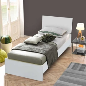 LETTO SINGOLO CON GIROLETTO BIANCO OPACO - Foto 1 di 5