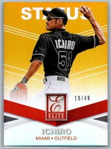 2015 Panini Elite Status Gold /49 Ichiro Suzuki Ichiro #43
