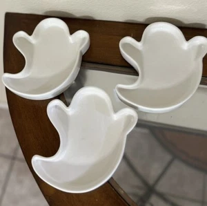Halloween Ghost Ceramic Candy Dish Bowl Set Of 3 - Picture 1 of 5