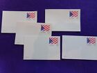 Lot of 5 - USPS Post Card 1991 Postal Stamped - Unused / Blank 19 cent - flag