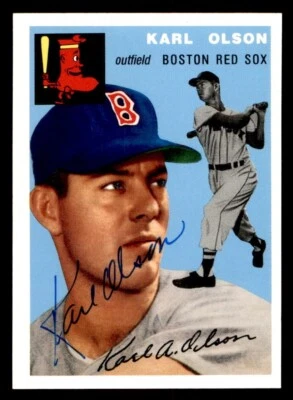 1994 Topps Archives Baseball #186 Karl Olson 1954 Reprint Signed Auto (no COA) - Image 1 of 2