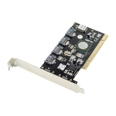 PCI to 4 Port SATA Serial ATA RAID Converter Controller I/O Card sil3124 chipset - Image 1 of 4
