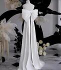 Satin Bow Wedding Dress Accessorie Train Tail Removeable Bride Prom Dress Knots