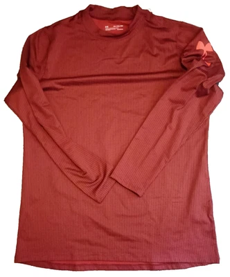 Sudadera Under Armour ColdGear Para Hombre 2XL Granate Cuadros Manga Larga Pullover Foto 1 de 4