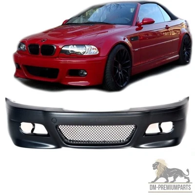 DM AUTOTEILE GMBH PARACHOQUES delantero Evo negro se adapta a BMW Serie 3 E46 Coupe Cabrio 99-03 no M3 M