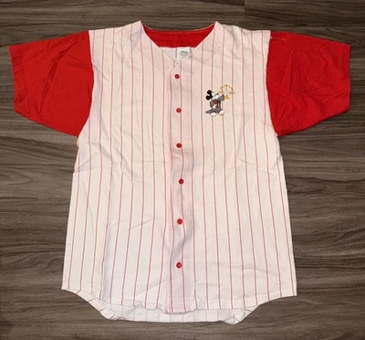 Camiseta deportiva de béisbol vintage de Mickey Mouse hecha en EE. UU. talla LG de Disney  Foto 1 de 4