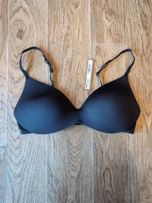 NWT Skims Wireless Form Push Up Plunge Bra BR-WRL-1891 Color Onyx Size 34C - Image 1 of 4