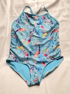 Lot 3976-Girl's WONDER NATION Blue Mermaid Bating Suit- Size L(10-12) - Picture 1 of 2