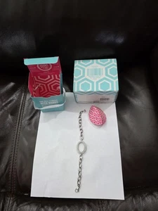 Origami Owl Dream Locket Bracelet Oval Silver Tone With Rhinestones - Picture 1 of 7