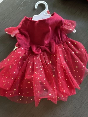 HOUSE OF BARKER Red Velvet CHRISTMAS DRESS Dog/Puppy small NWT - Image 1 of 4