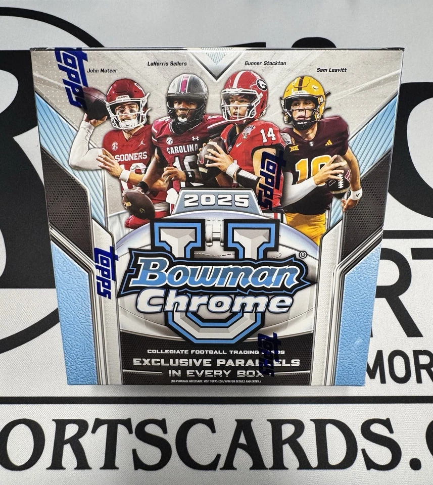 Mega caja Bowman University 2025 cromada U sellada de fábrica Foto 1 de 1