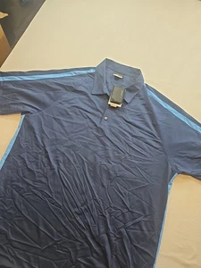 Nike Golfshirt Herren XL Blau Dri-Fit Kurzarm Kragen Polo "Wrinkled" - Bild 1 von 14