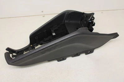 MK2 Audi TT TTS TTRS Black Leather Center Console W/ Silver Stitching Oem 08-15 - Image 1 of 4