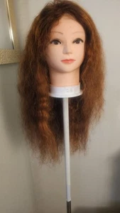 High-Quality Regular Top 24" Copper Red Wavy 150% Virgin Human Hair  Lace Wig  - Picture 1 of 23