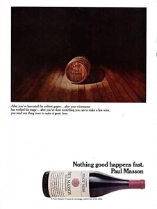 VINTAGE 1974 Paul Masson Weinberge Druck Anzeige - Bild 1 von 1