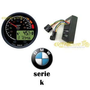Contachilometri contagiri per BMW K75 K100 k1100 nero cafe racer spia carburante - Bild 1 von 1