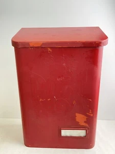 Vintage Red Swedish Mailbox Danish English Wall Mail box Sweden Post Style READ - Picture 1 of 12