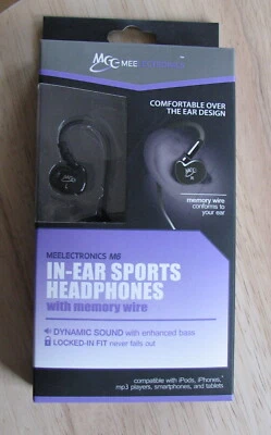 NUEVO EN CAJA AURICULARES DEPORTIVOS INTRAUDITIVOS MEELECTRONICS M6 CON CABLE DE MEMORIA MODELO M6-BK Foto 1 de 4