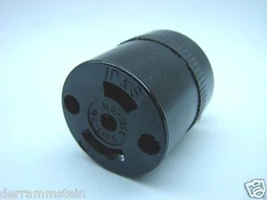 P&S 7484 3-Wire Turnlok Midget Connector Receptacle Outlet 125V 15A/ 250V 10A t2 - Picture 1 of 1