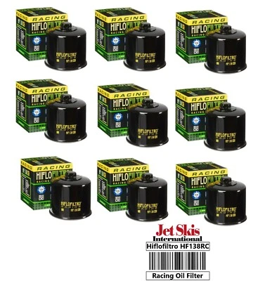 *Nuevo* PACK 9 filtros de aceite HIFLO HF138RC GSX1300 GSXR750 LTA750 KLV1000 (1988-2024) Foto 1 de 4